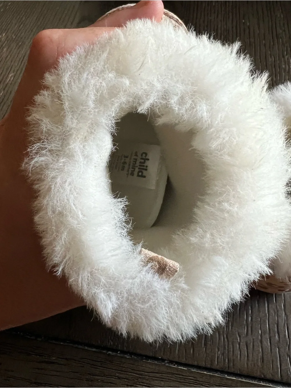 Carter's Leopard Print Faux-Fur Baby Booties with Pink Bow